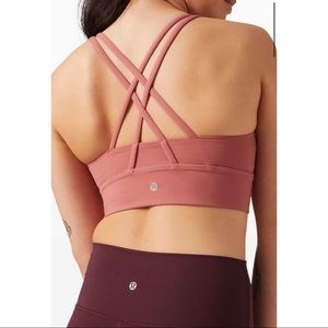 Lululemon Energy Bra High Neck Long Line * Tough Brier Rose